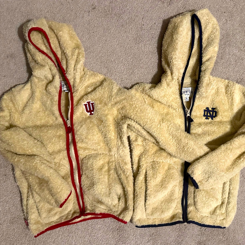 Unisex college hooded jacket size medium (both)